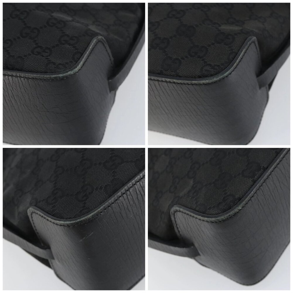 GUCCI GG Canvas Tote Bag Black Silver 107757 Auth 156922 - Picture 14 of 16